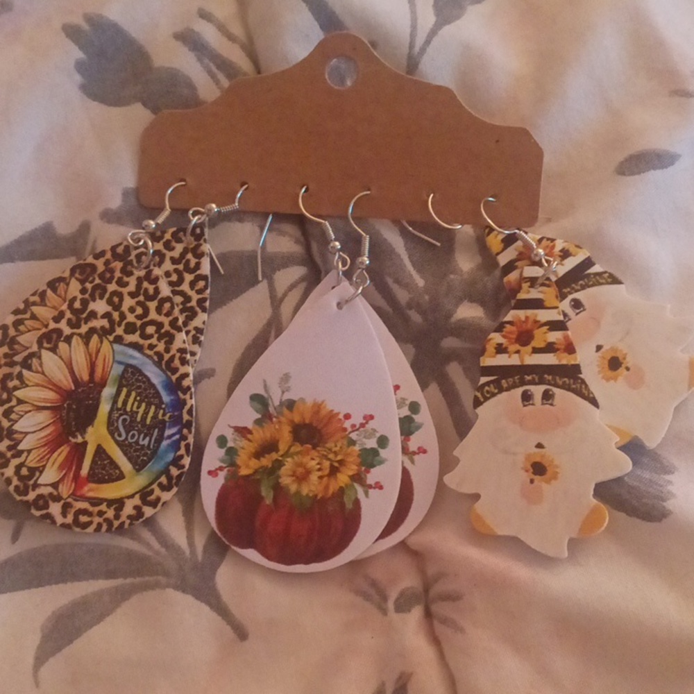 3 Pairs New Earrings